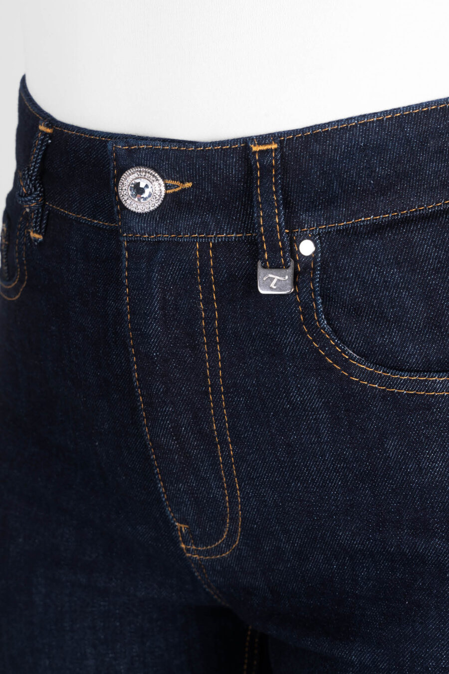 JEANS MONICA STRAIGHT IN DENIM BLU SCURO - immagine 7