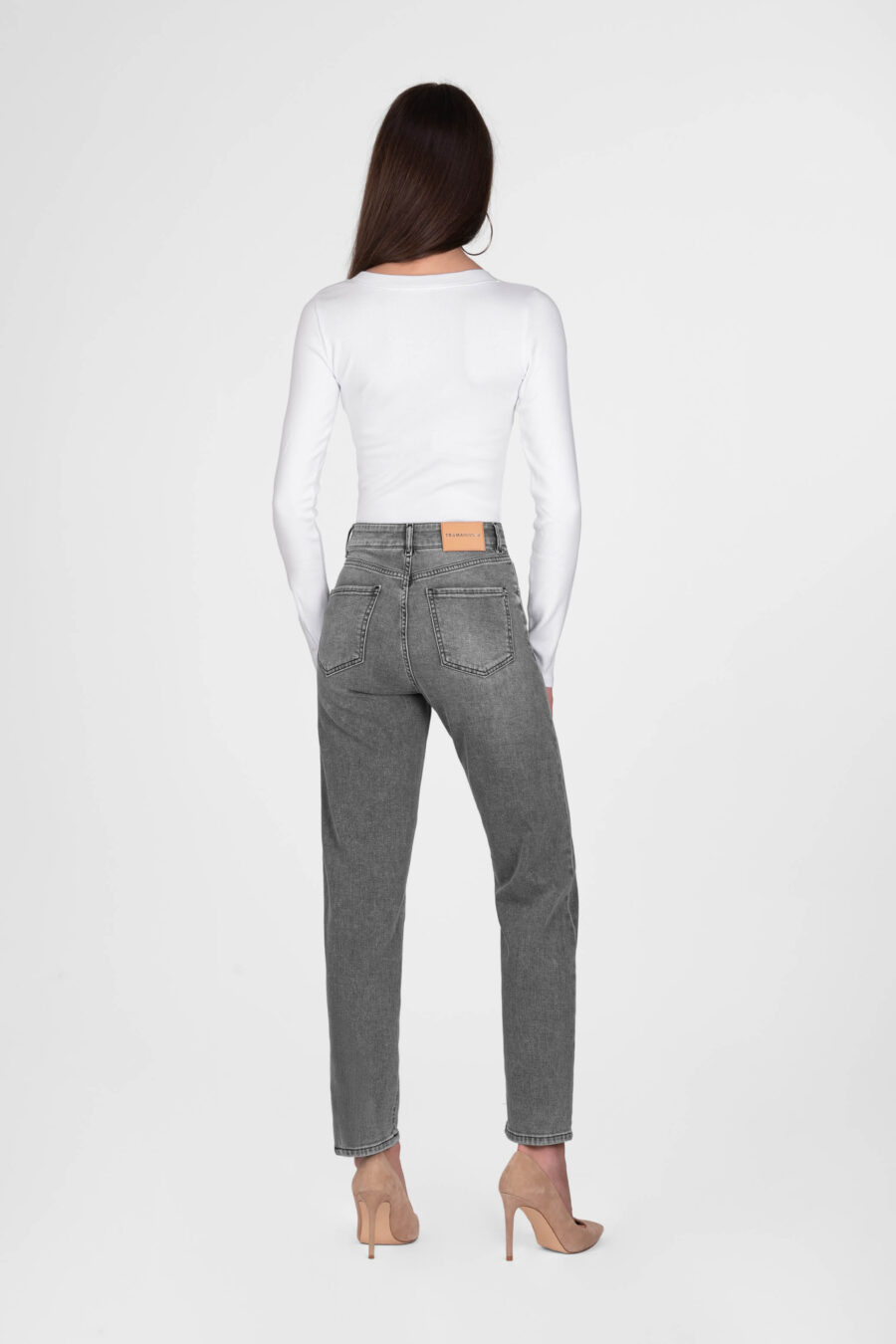 MONICA MUM JEANS IN BLACK DENIM - Image 3