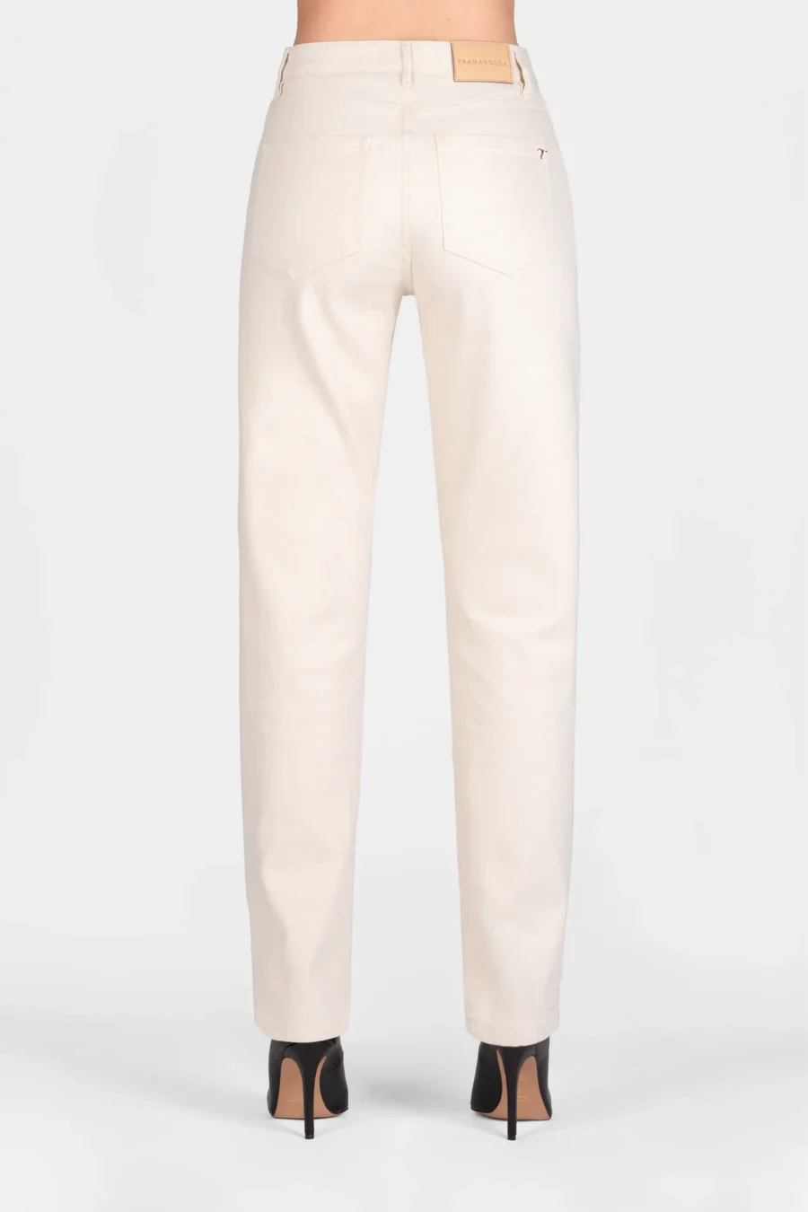 PANTALONE AMERICA SLIM IN COTONE BEIGE - immagine 2