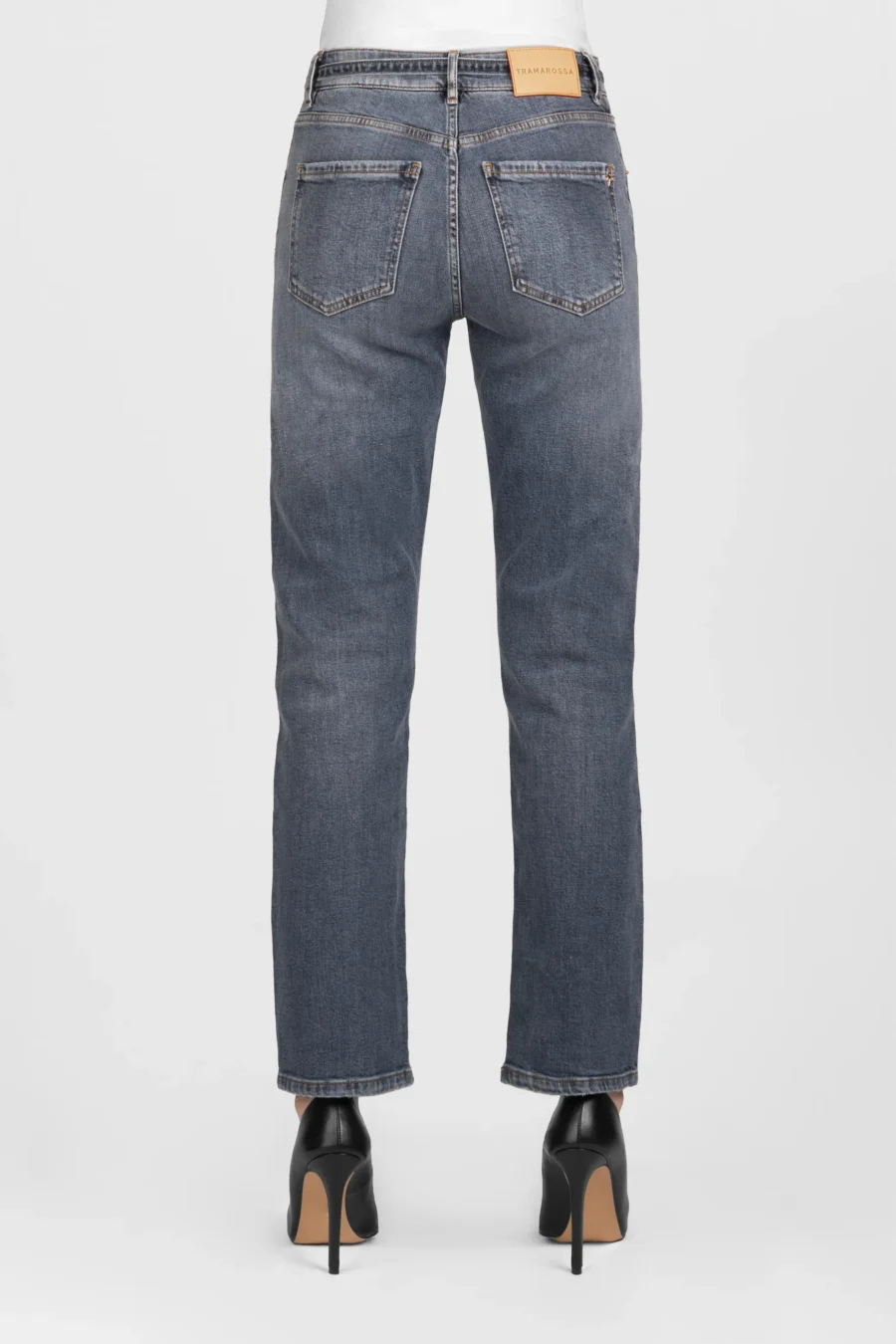 MEDIUM BLUE COTTON SLIM AMERICA PANTS - Image 2