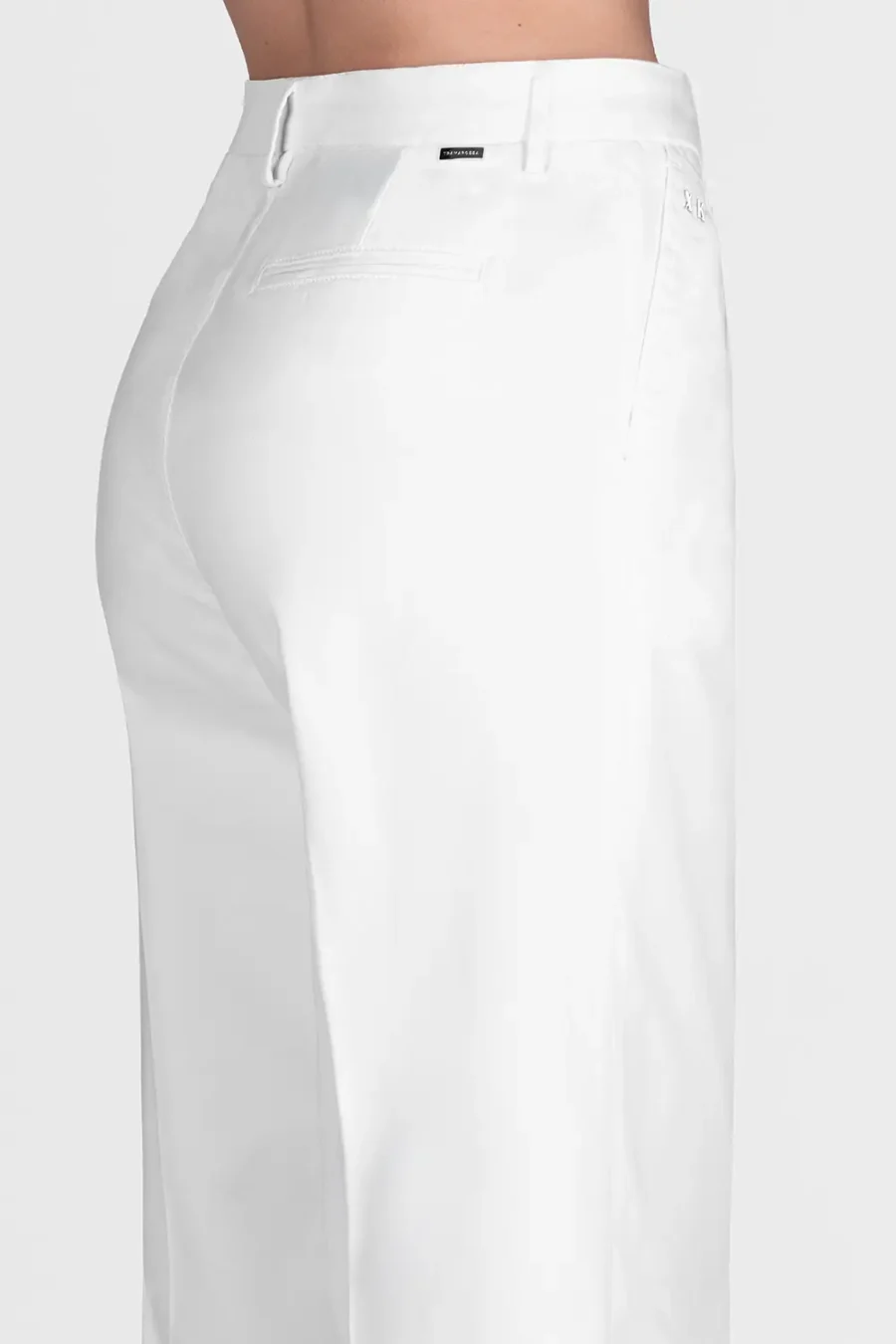AURELIA WIDE LEG COTTON GABARDINE PANTS WHITE - Image 3