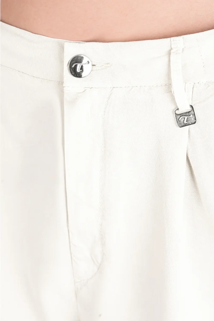 PANTALONE AURELIA WIDE LEG GABARDINA DI COTONE SUPER LEGGERO BEIGE - immagine 5