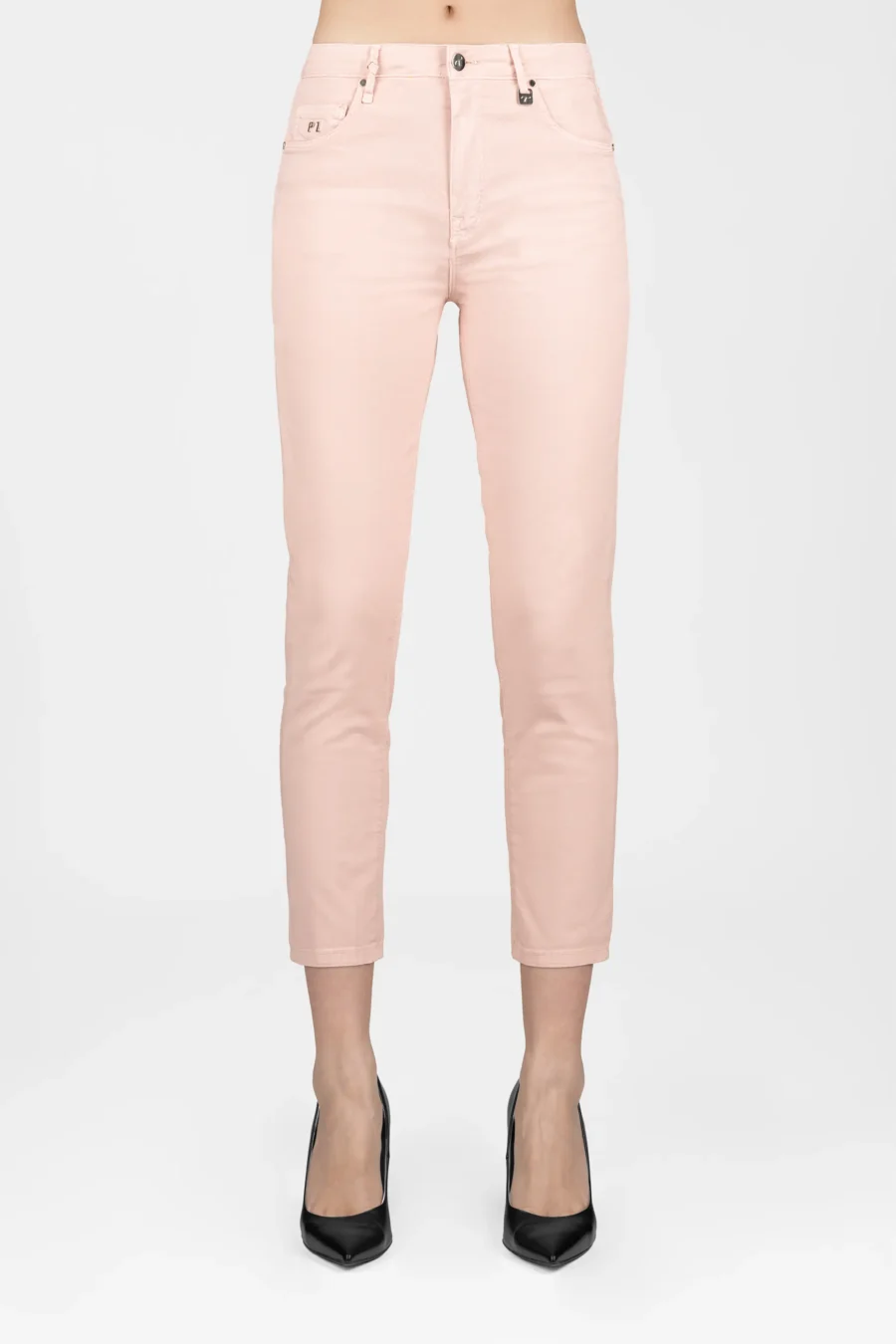 BIANCA CAPRI SKINNY PANTS IN ORANGE COTTON
