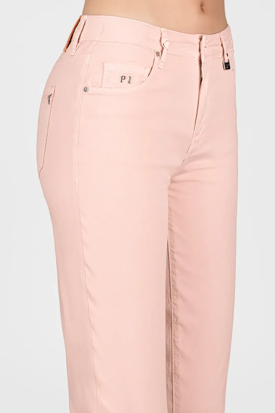 BIANCA CAPRI SKINNY PANTS IN ORANGE COTTON - Image 4