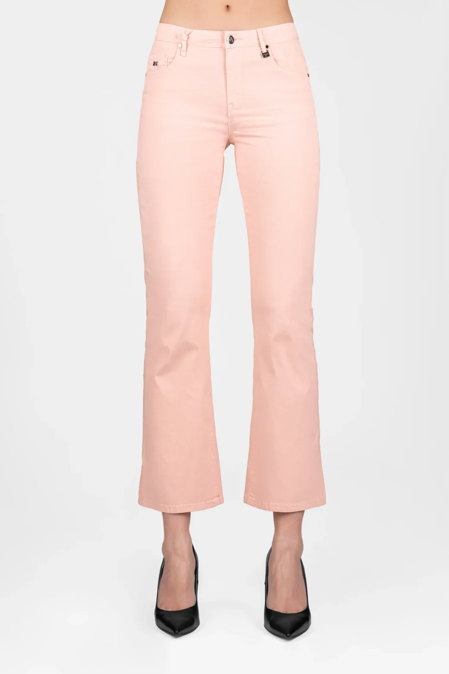 JEANS BIANCA FLARE CUT FLARE IN COTONE ARANCIONE