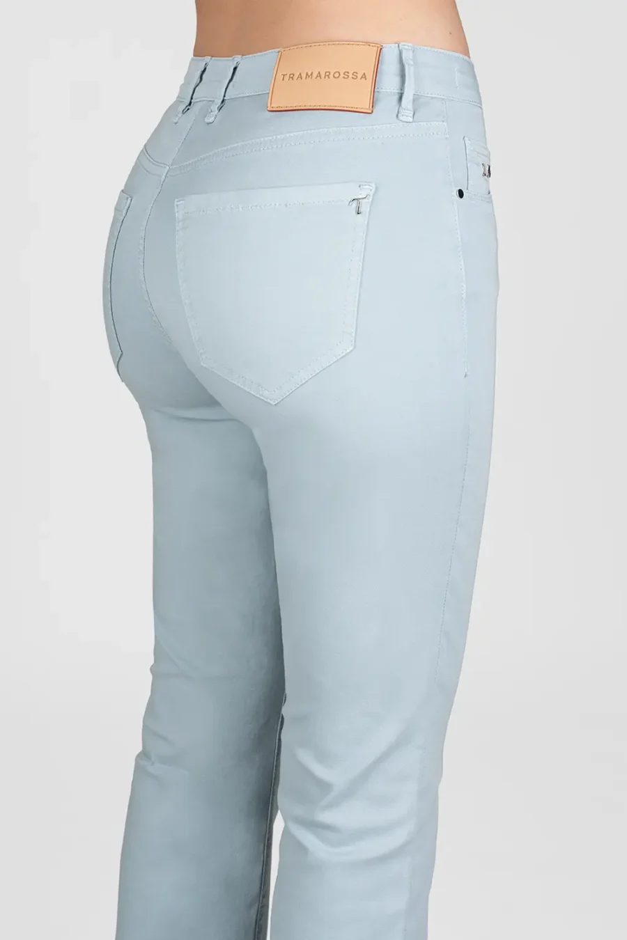 BIANCA FLARE CUT JEANS IN LIGHT BLUE COTTON - Image 3