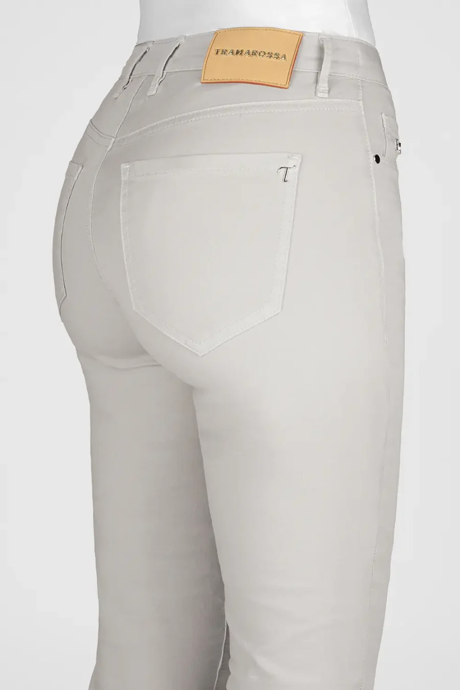 BIANCA SLIM SKINNY PANTS IN GRAY COTTON - Image 3
