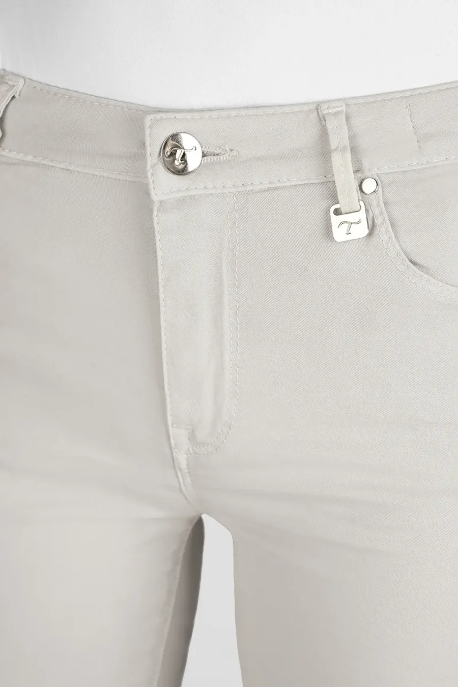 BIANCA SLIM SKINNY PANTS IN GRAY COTTON - Image 5