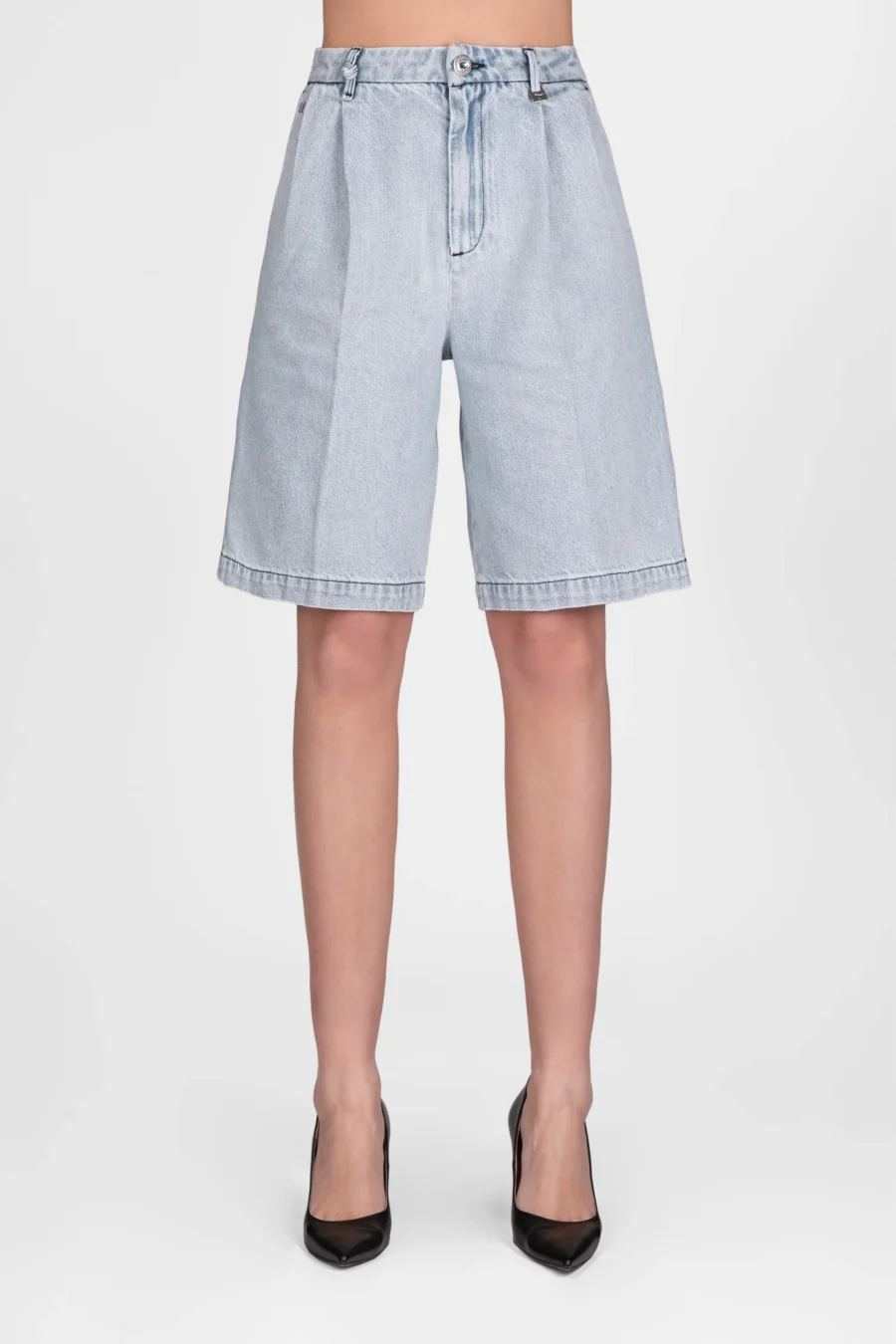 BERMUDA GABRY IN DENIM BLU CHIARO