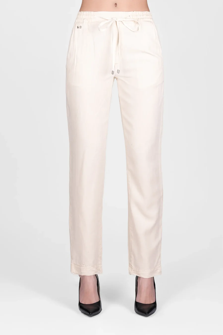 MARY LOOSE PANT IN SUPER LIGHTWEIGHT COTTON BEIGE