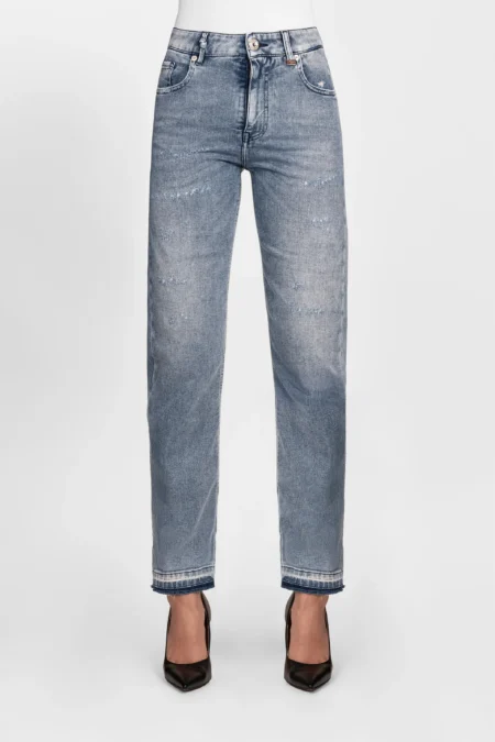 JEANS MONICA MUM IN DENIM BLU CHIARO