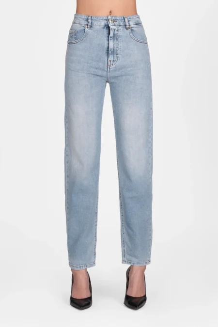 JEANS MONICA MUM IN DENIM BLU CHIARO