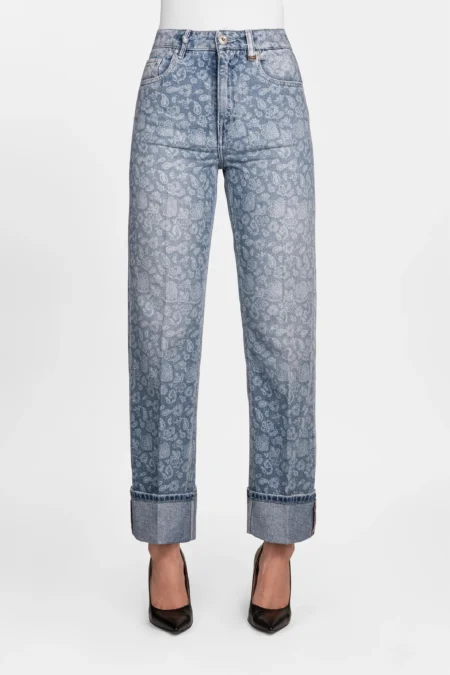 JEANS MONICA STRAIGHT IN DENIM BLU CHIARO