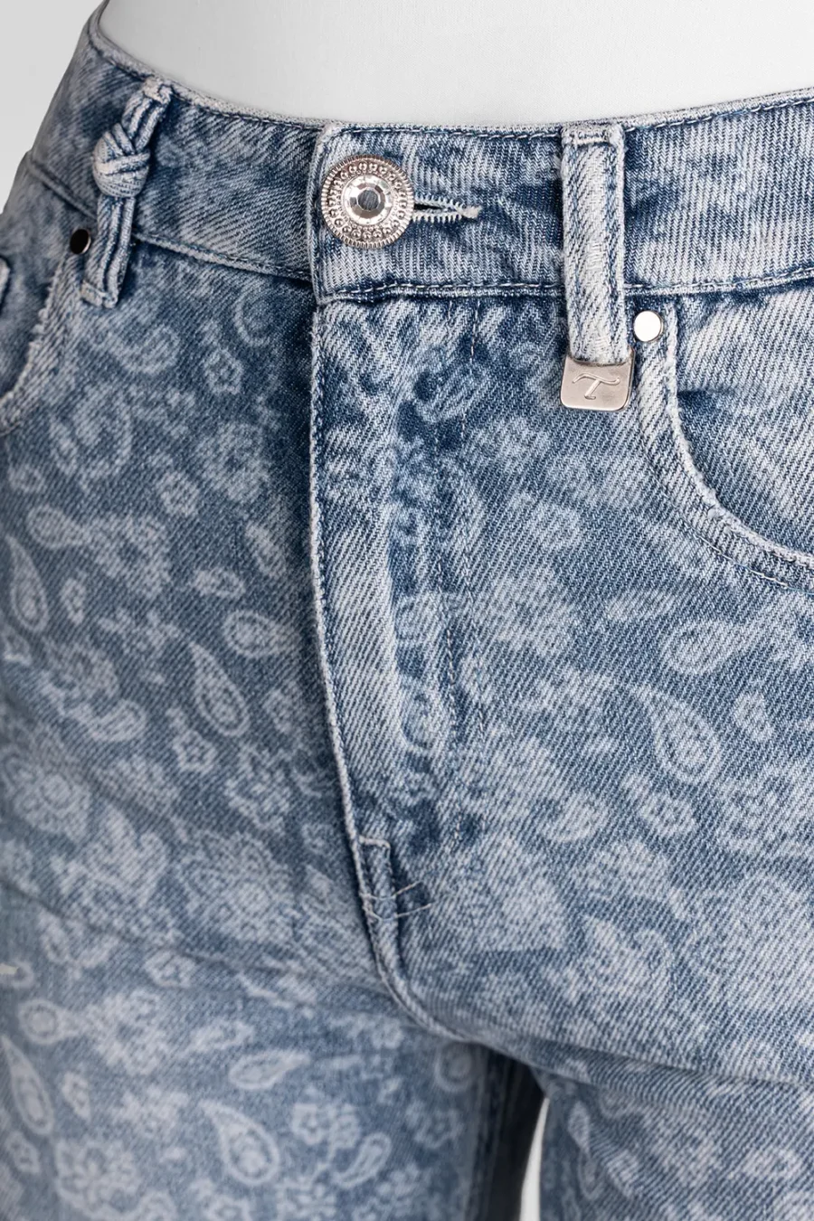JEANS MONICA STRAIGHT IN DENIM BLU CHIARO - immagine 5