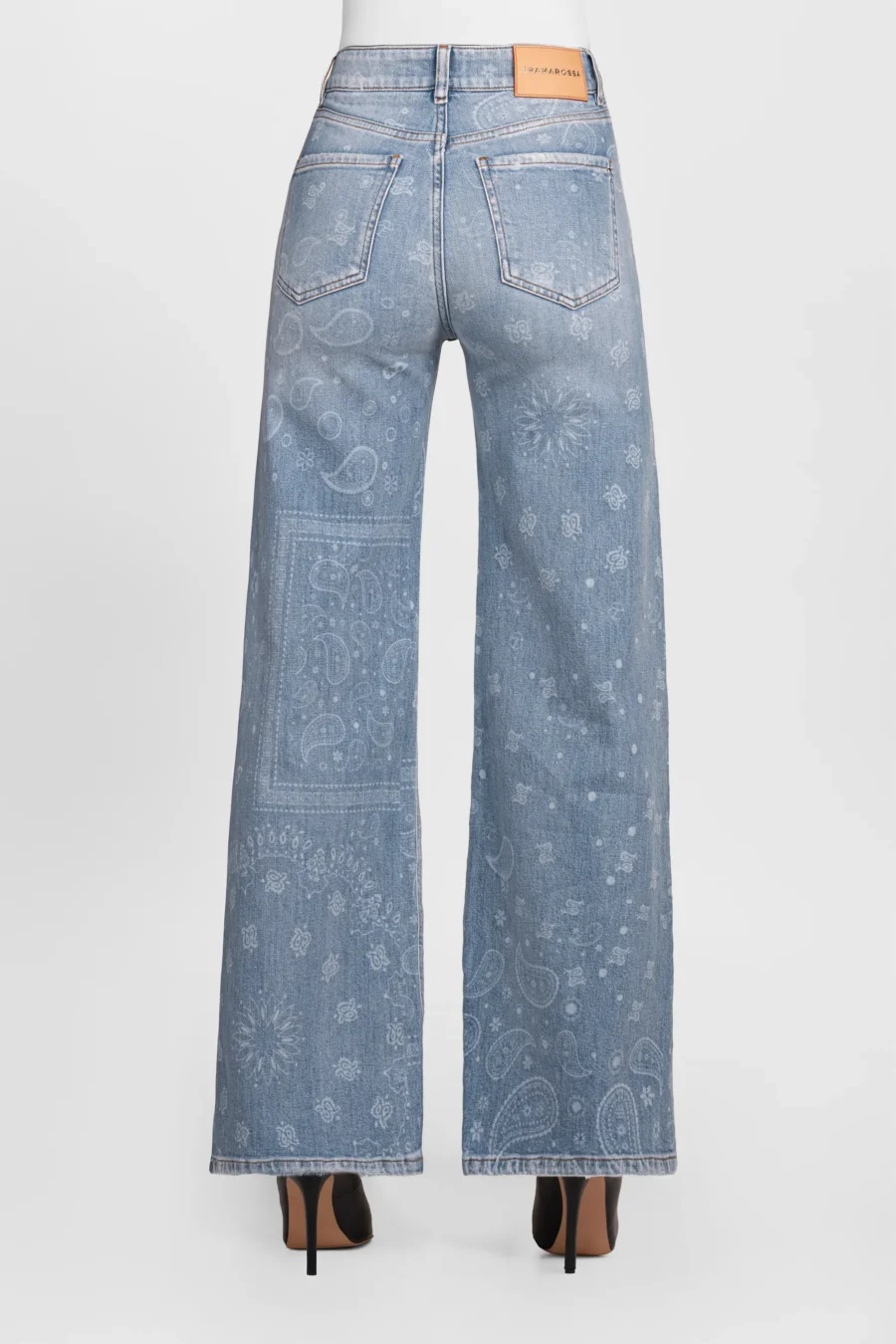 JEANS MONICA WIDE WIDE LEG IN DENIM BLU CHIARO - immagine 2
