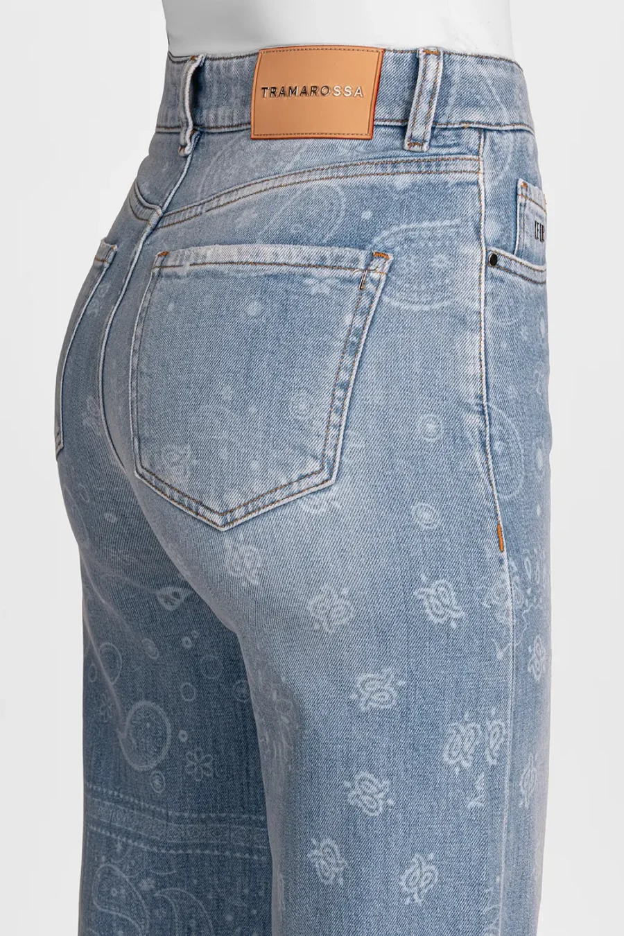 JEANS MONICA WIDE WIDE LEG IN DENIM BLU CHIARO - immagine 3