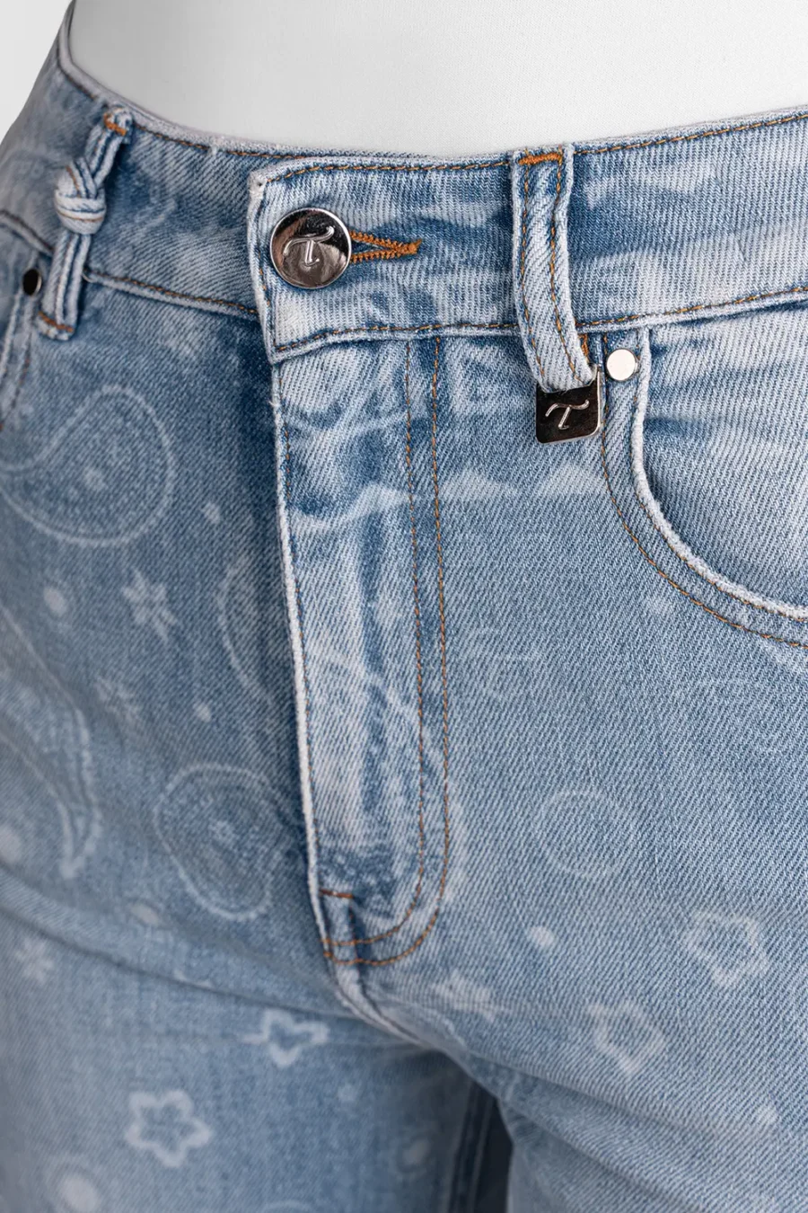 JEANS MONICA WIDE WIDE LEG IN DENIM BLU CHIARO - immagine 5