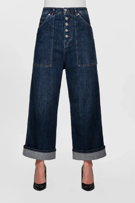JEANS MYA WIDE IN DENIM BLU MEDIO