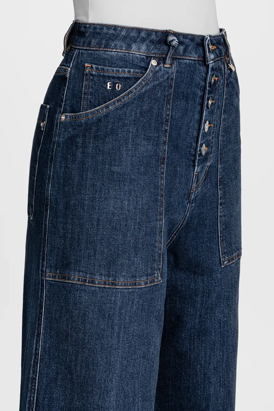 JEANS MYA WIDE IN DENIM BLU MEDIO - immagine 4