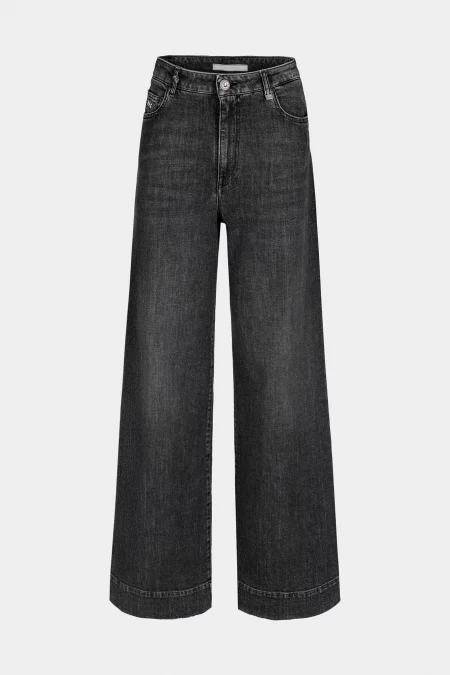 JEANS VIOLA WIDE LEG IN DENIM NERO